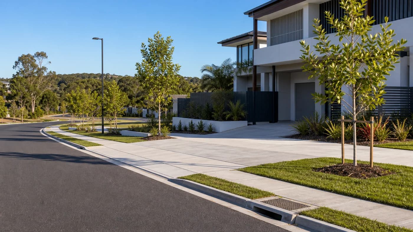 Road frontage and access works visual